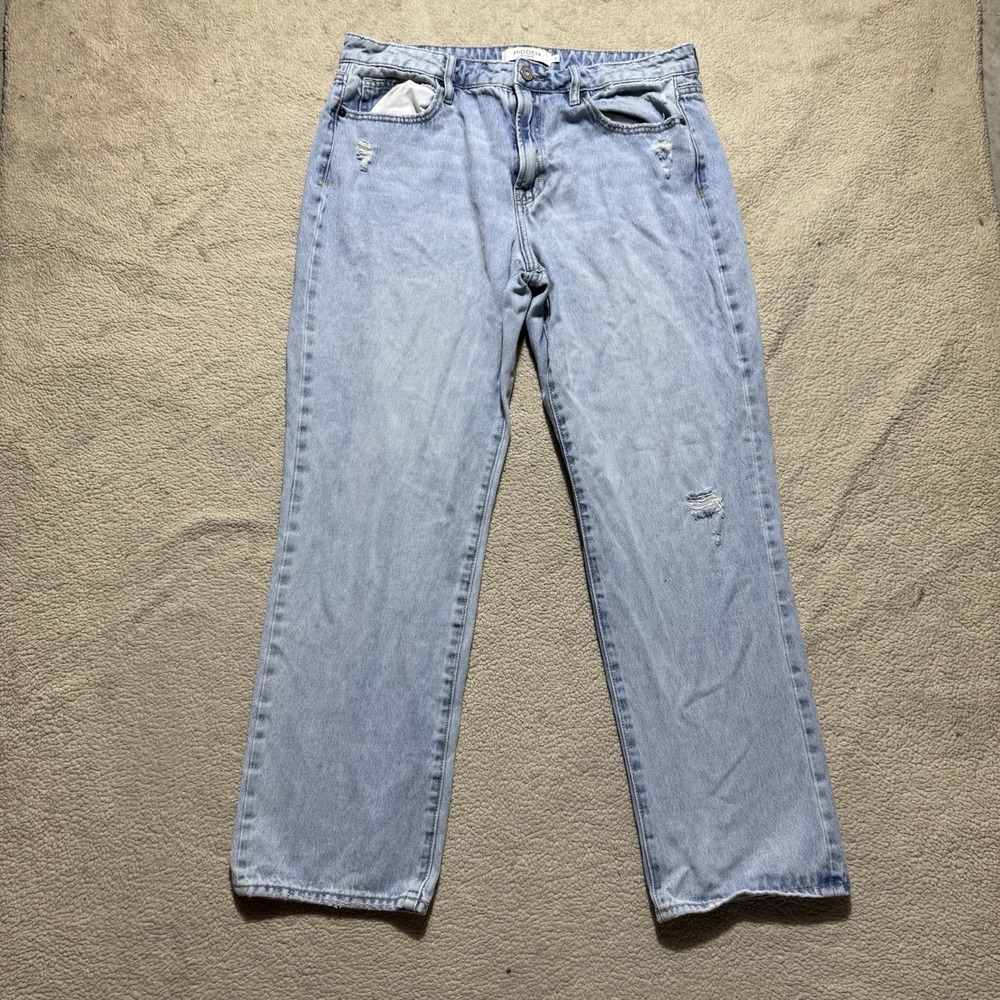 Hidden Los Angeles Jeans Womens 31 Light Wash Distressed Blue Denim High Rise